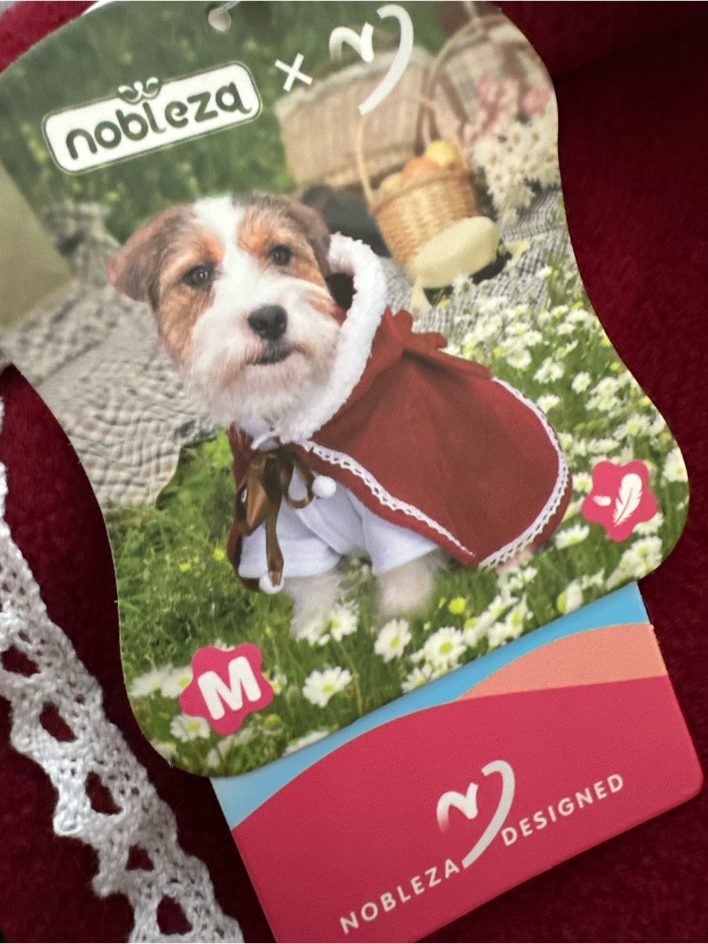 Nobleza Dog Reindeer Cape Costume Size M Holiday Pet Clothes Hoodie Antlers
